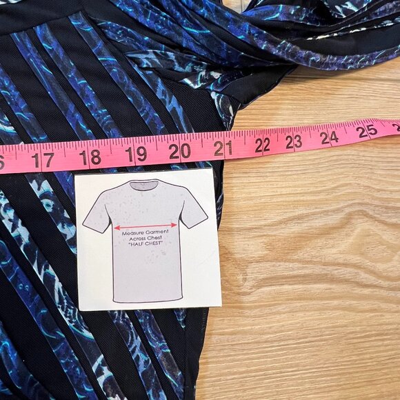 ✨Chico's Travelers Collection Sheer Open Cardigan Jacket Size 2 (L) Blue✨ - Picture 12 of 13